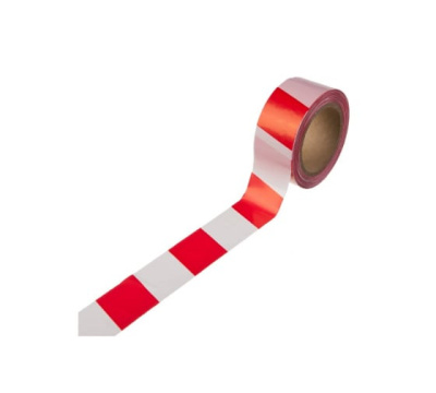 Лента ЗУБР "МАСТЕР"сигнальная, цвет красно-белый, 75мм х 200м