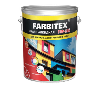 Эмаль ПФ-115 алкидная синий (5,0 кг) FARBITEX