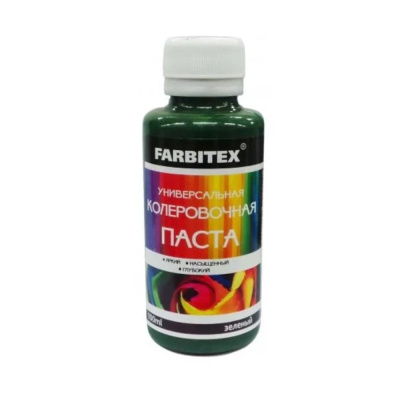 Паста колеровочная Зеленый FARBITEX (0,1Л)