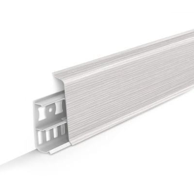 Плинтус напольный 70мм 2,2м "Деконика" Ясень бьянко / 255										