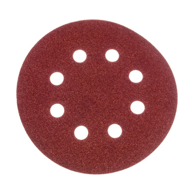 Круги шлифовальные с отверстиями 5шт., алюм.-оксид., 125мм с липучкой (Р100) ФИТ