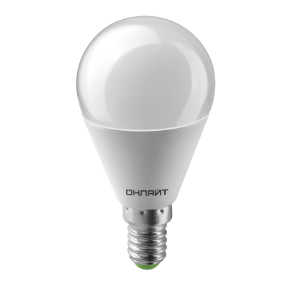 Лампа светодиодная LED 10вт Е14 теплый матовый шар Онлайт