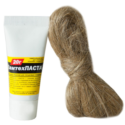 Комплект (Сантехнить)(Паста 20гр.+лен 14гр.)