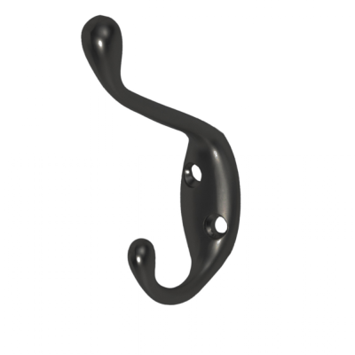 Крючок меб. двухрожковый мет. VIOL черный AKS