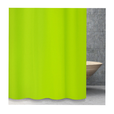 Штора для ванной комнаты Салатовая 100% полиэстер+EVA, 180 х 180 см.