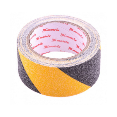 Лента клейкая противоскользящая, черно-желтая 50 мм. х 5м.// Matrix