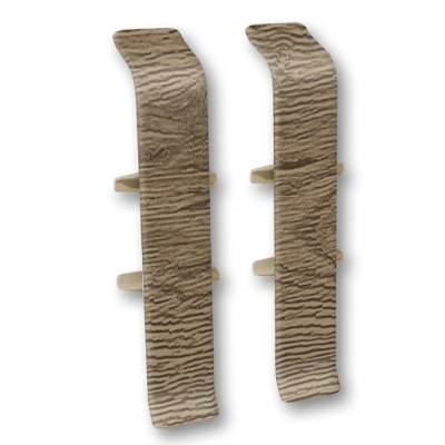 Угол для плинтуса 70мм "Деконика" Дуб рустик / 211 соединительный										