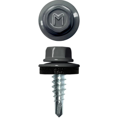 Саморез кровельный Daxmer 4,8х19 RAL 7024 сверло №2 (250 шт)