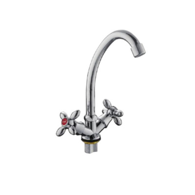 Смеситель кух керам.кран-букса FRAP руч/крест,хром F4027 (упак.2шт) 