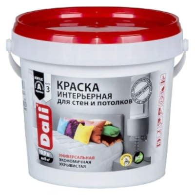 КРАСКА АКРИЛОВАЯ "DALI" ИНТЕРЬЕРНАЯ БАЗА A  0,9 Л (1/6) "РОГНЕДА"