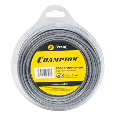 Корд трим.CHAMPION  Platin Saw 2.65мм*30м (зубчатый), CHAMPION, КИТАЙ, C7068