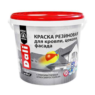 КРАСКА РЕЗИНОВАЯ "DALI" БАЗА A  6 КГ (1) "РОГНЕДА"