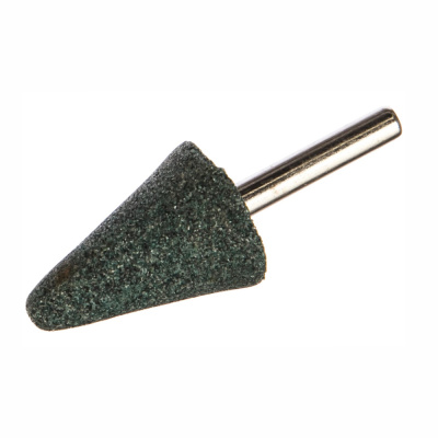 Шарошка абразивная ( по камню, мрамору, кафелю), хвостовик 6 мм, конус с закруглением 25 х 35 мм