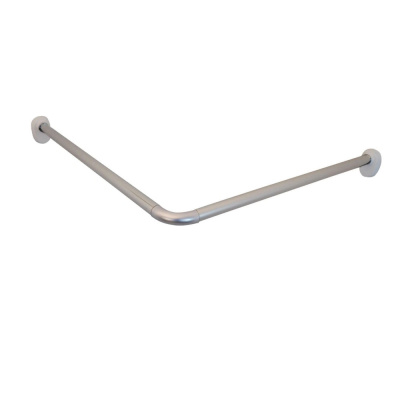 Карниз для шторы угловой в ванную комнату в блистере, хром 90*90*90