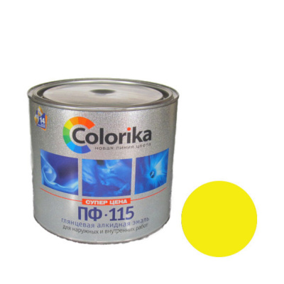 Эмаль ПФ-115 "Colorika" желтая 0,8 кг