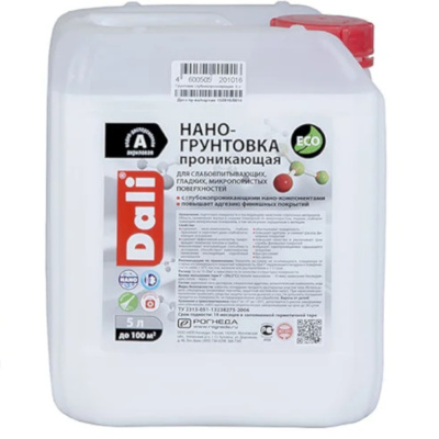 НАНО-ГРУНТОВКА "DALI" АКРИЛОВАЯ ГЛУБОКОПРОНИКАЮЩАЯ  5 Л (1) "РОГНЕДА"