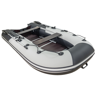 Лодка Ривьера Компакт 3200 СК комби светло-серый/черный