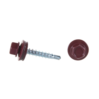 Саморез кров. сверло 4,8х29 RAL 3005 винно-красный