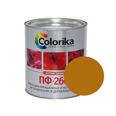 Эмаль ПФ-266 "Colorika" золотисто-коричневая 2,7 кг