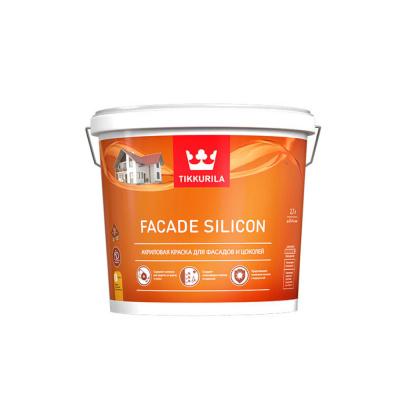 Краска акриловая для фасадов и цоколей 2,7л "FACADE SILICON" "ТИККУРИЛА"