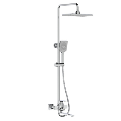 Система душевая F2471 (смеситель, стойка, верхн. душ, лейка, шланг) хром FRAP