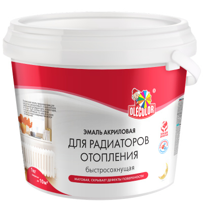 Эмаль акриловая для радиаторов отопления 2.5кг OLECOLOR