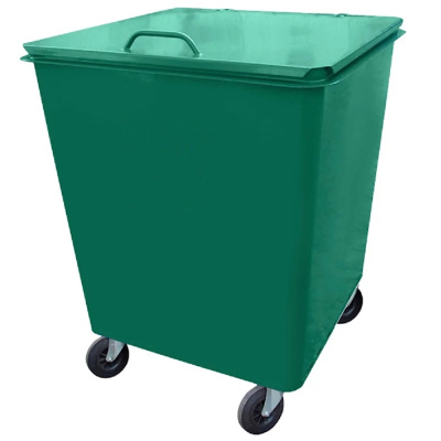 Контейнер д/мусора метал. 0,75 куб. м. с крышкой и колесами