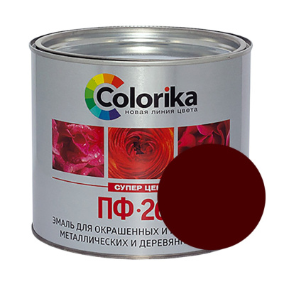 Эмаль ПФ-266 "Colorika" красно-коричневая 0,9 кг