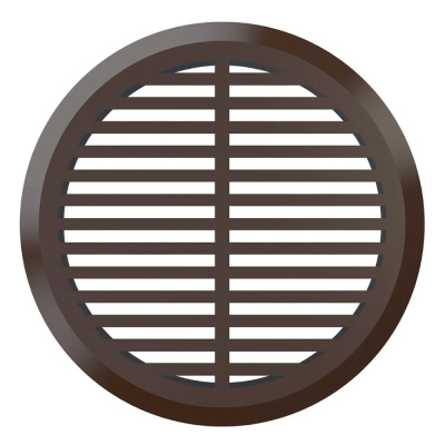 Решетка переточная круглая D50 с фланцем D45, коричневая