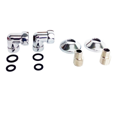 Комплект  К3 (Уголок для п/с 1х3/4 г/г с эксцентриком, отражателем, хром)