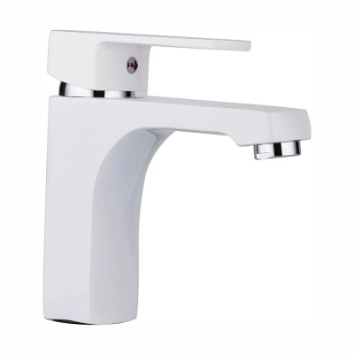 СМЕСИТЕЛЬ ДЛЯ УМЫВАЛЬНИКА R10301-2 МОНОЛИТНЫЙ, БЕЛЫЙ (1/10) "FRUD"