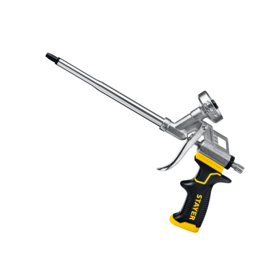 Пистолет для монтажной пены "HERCULES", металлический корпус, регулировка подачи пены, STAYER