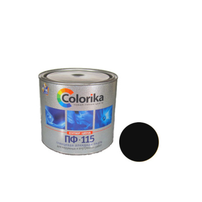Эмаль ПФ-115 "Colorika" черная 1,8 кг
