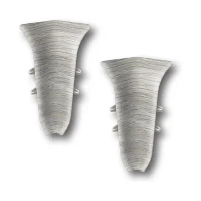 Угол для плинтуса 55мм "Идеал Классик" Ясень серый / 253 внутренний										