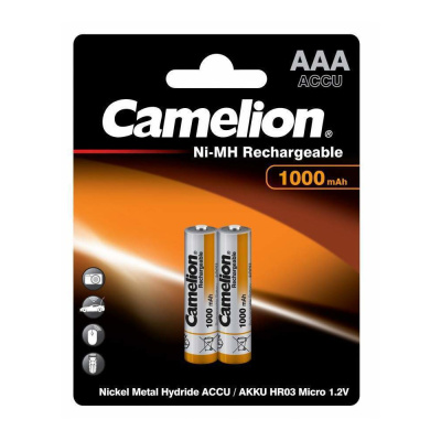Аккумулятор Camelion R03 1000mAh BP2