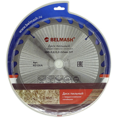 Диск пильный BELMASH 280x3,2/2,2x32/30; 24T