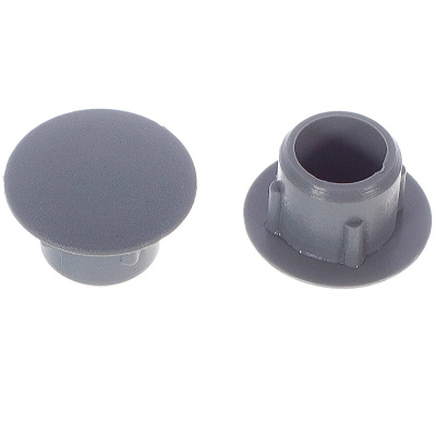 Заглушка D 10мм т. серая