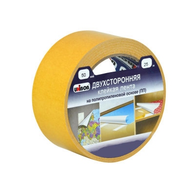 Скотч двусторонний 50 ММ Х 25 М (36) "UNIBOB"