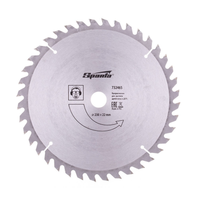 Диск пильный по дереву 230 х 22мм, 40 зубьев // SPARTA