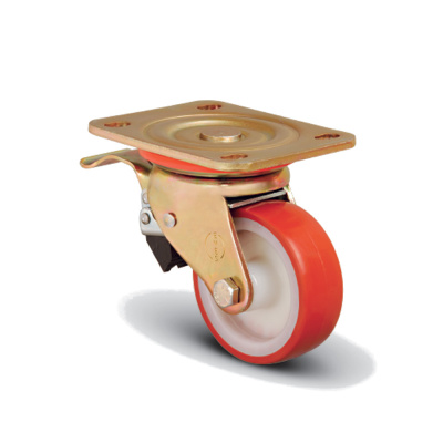 Колесо сверхмощное полиуретановое поворотное 150 мм ( ED01 ZBP 150 ), диск-полиамид									