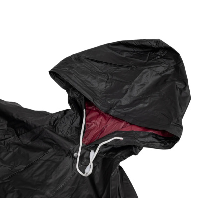 Дождевик-плащ сверхпрочный ПВХ двухслойный, черный, на кнопках, 150 мк, Komfi/30 STRBL1