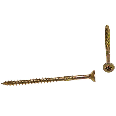 Шуруп конструкционный для дерева с потайной головкой 6,0х140 желт.