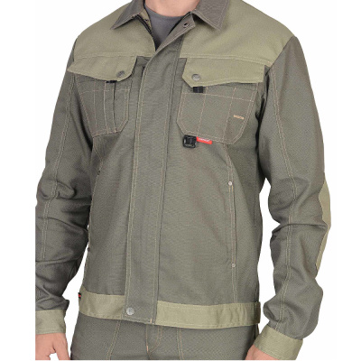 Куртка "Вест-Ворк" короткая, т.оливковый со св.оливковым р. 112-116/182-188 (ЧЗ)