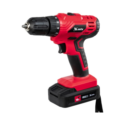 Дрель-шуруповерт аккумуляторная MCDL-18-02, Li-Ion, 18 В, 2 акк.// MTX