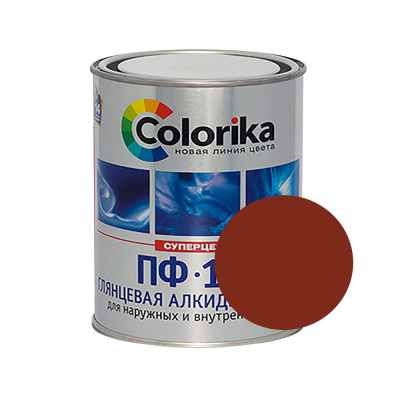 Эмаль ПФ-115 "Colorika" вишневая 0,8 кг