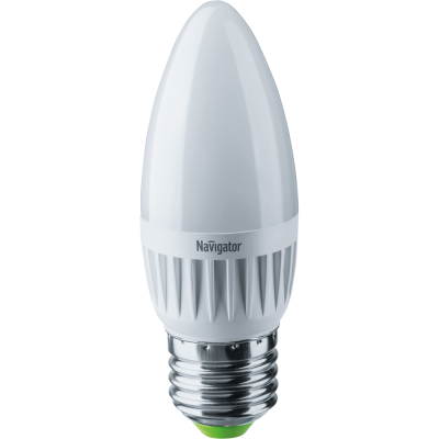 Лампа светодиодная LED 7вт E27 белый матовая свеча