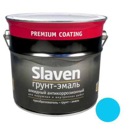 Грунт-эмаль "Славен" голубой 3,2 кг