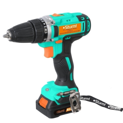 Дрель акк. Sturm! 12В, Li-Ion, 2 скор., 2 акк., 2,0 Ач, БЫСТР.ЗАРЯД, ПОДСВ, кейс
