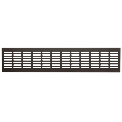 Решетка переточная алюминиевая с анодированным покрытием 480x100, Dark bronze