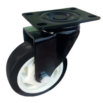 Колесо черн. рез.  поворот.  125мм